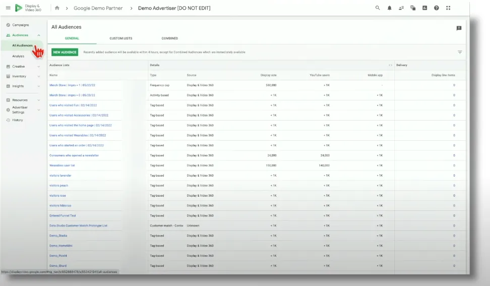 PersonaLive audiences in Google DV360